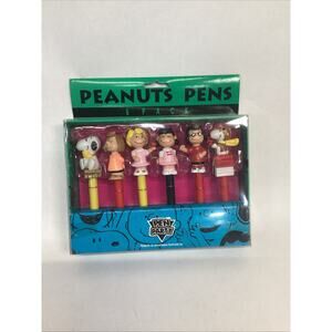 Vintage Peanuts 6pack Party Pens 3d Toppers New In Package